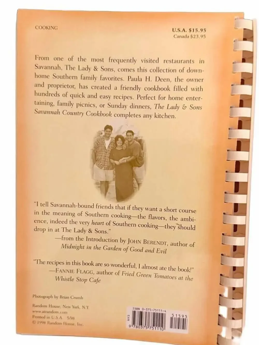 Paula H. Deen The Lady & Sons Savannah Country Cookbook 1998